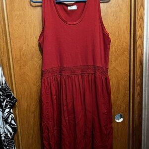 Maurices Rich Orange/Red Midi Dress